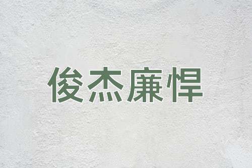 成语俊杰廉悍