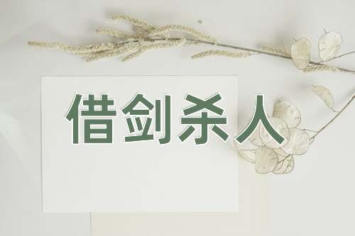 成语借剑杀人