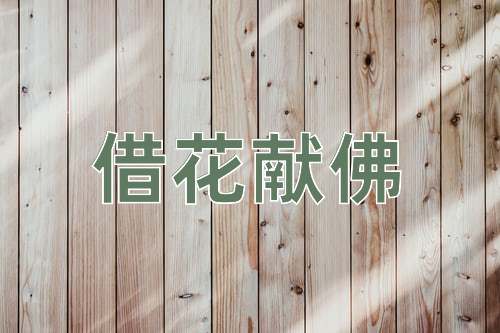 成语借花献佛