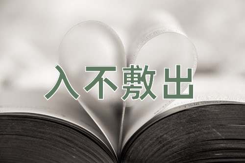 成语入不敷出