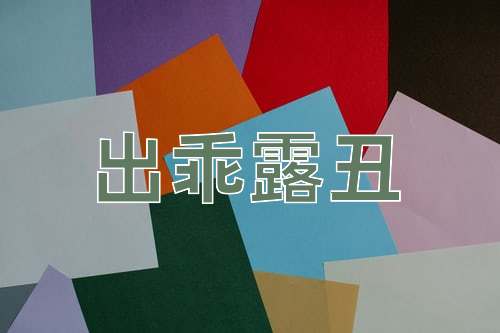 成语出乖露丑