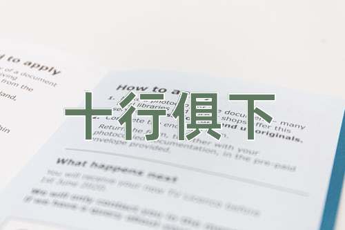 成语十行俱下