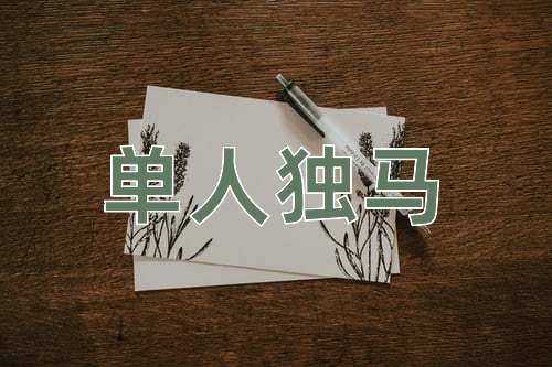 成语单人独马