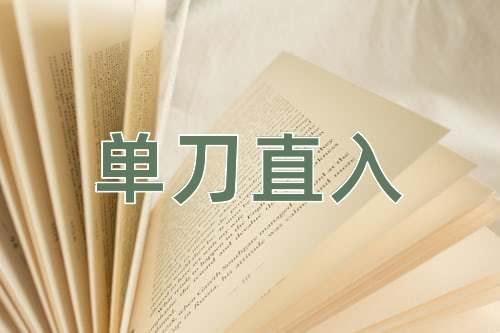 成语单刀直入