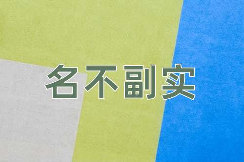 成语名不副实