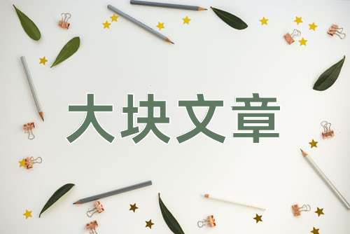 成语大块文章