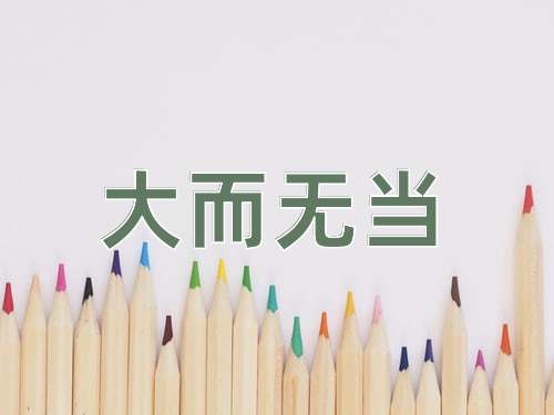 成语大而无当