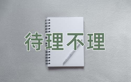 成语待理不理