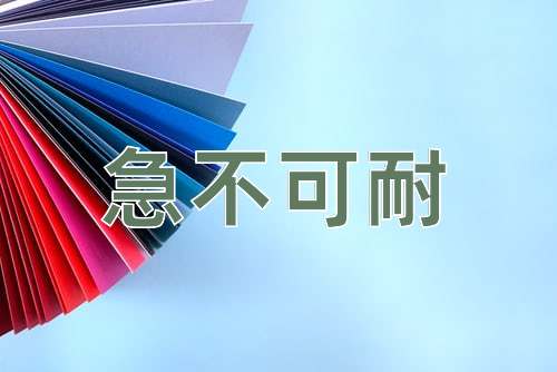 成语急不可耐