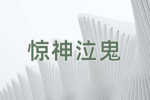 成语惊神泣鬼