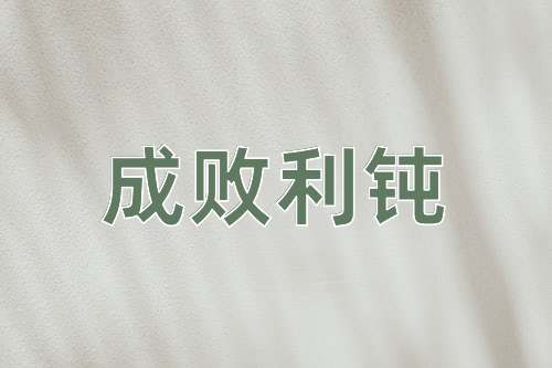 成语成败利钝