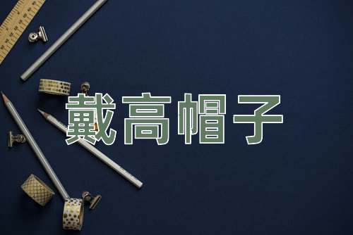 成语戴高帽子