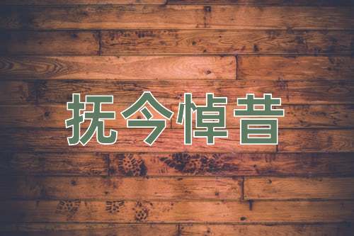 成语抚今悼昔