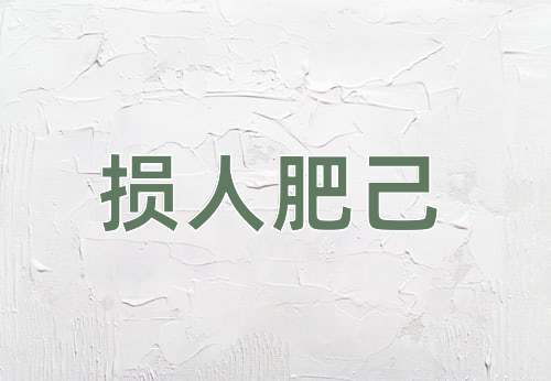 成语损人肥己