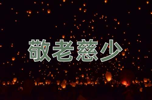 成语敬老慈少