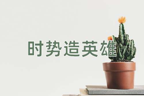 成语时势造英雄