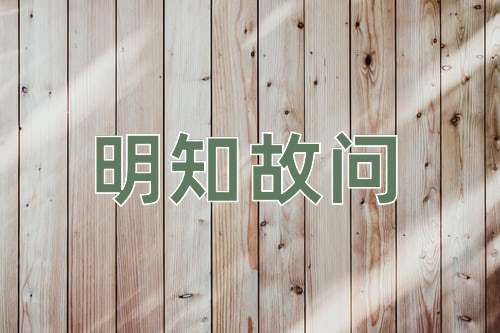 成语明知故问