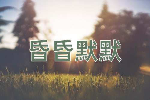 成语昏昏默默