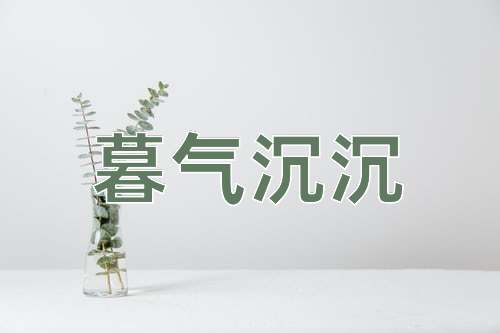 成语暮气沉沉