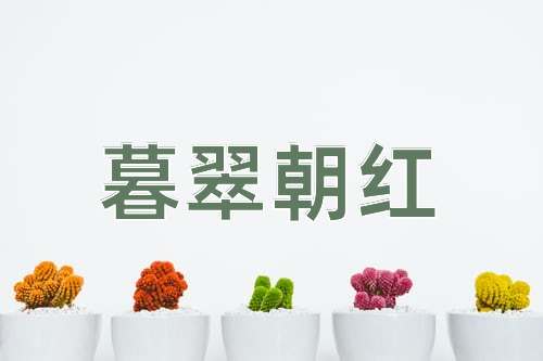 成语暮翠朝红