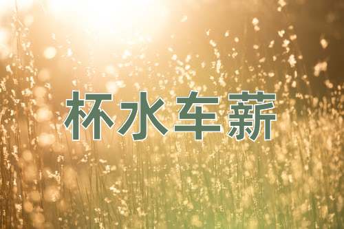 成语杯水车薪