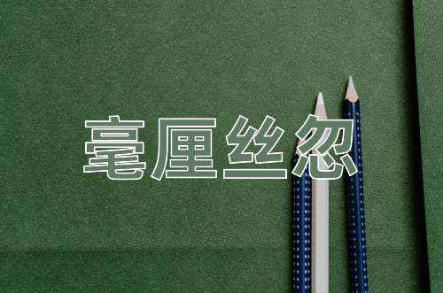 成语毫厘丝忽