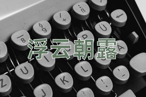 成语浮云朝露
