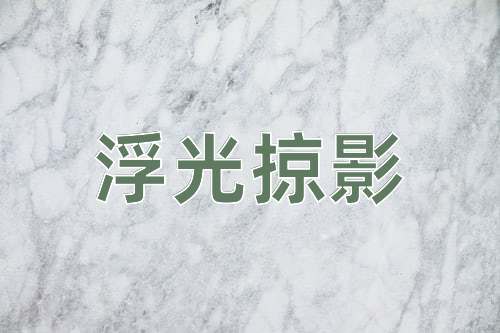 成语浮光掠影