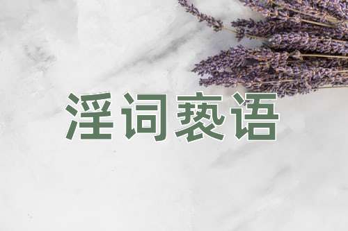 成语淫词亵语