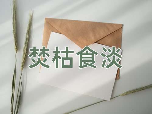 成语焚枯食淡
