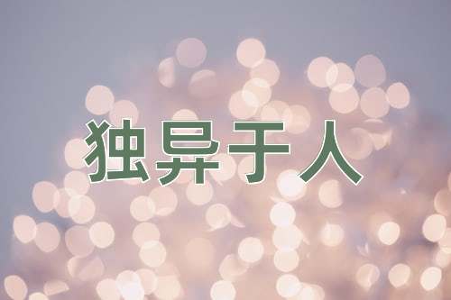 成语独异于人