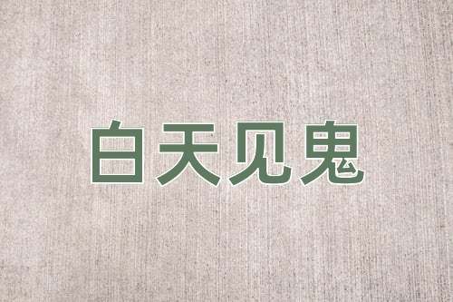 成语白天见鬼