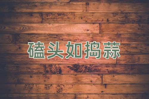 成语磕头如捣蒜