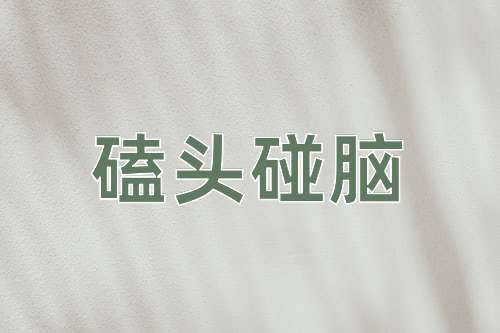 成语磕头碰脑