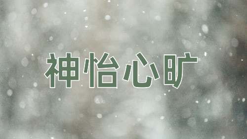 成语神怡心旷