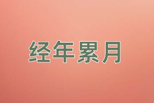 成语经年累月