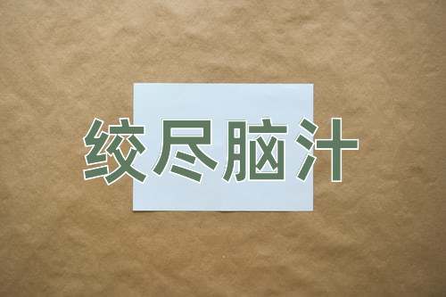 成语绞尽脑汁