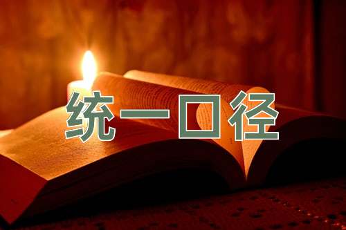 成语统一口径