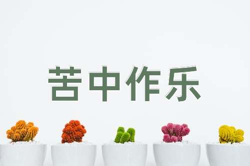 成语苦中作乐