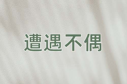 成语遭遇不偶