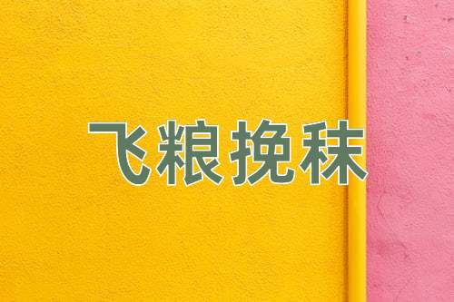 成语飞粮挽秣