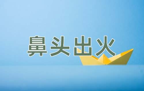 成语鼻头出火