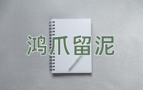 成语鸿爪留泥